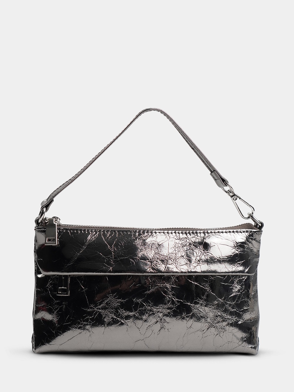 фото 454-36 9020масло Клатч женский натуральная кожа Ludor темно-серебристый