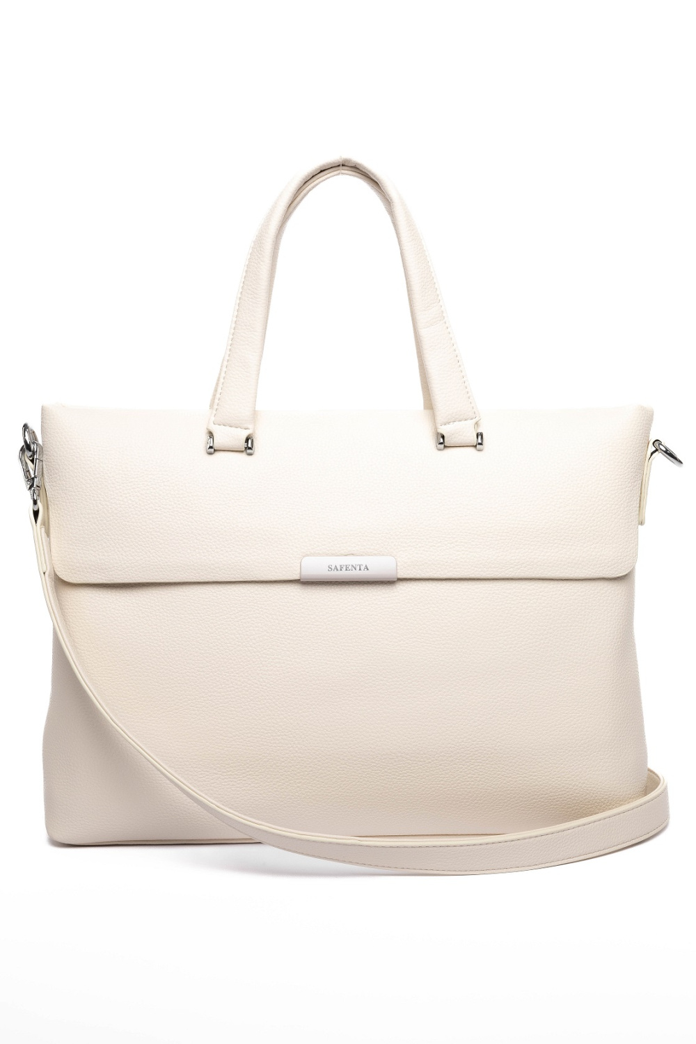 443-89 593362 Сумка тоут женская экокожа Safenta молочный