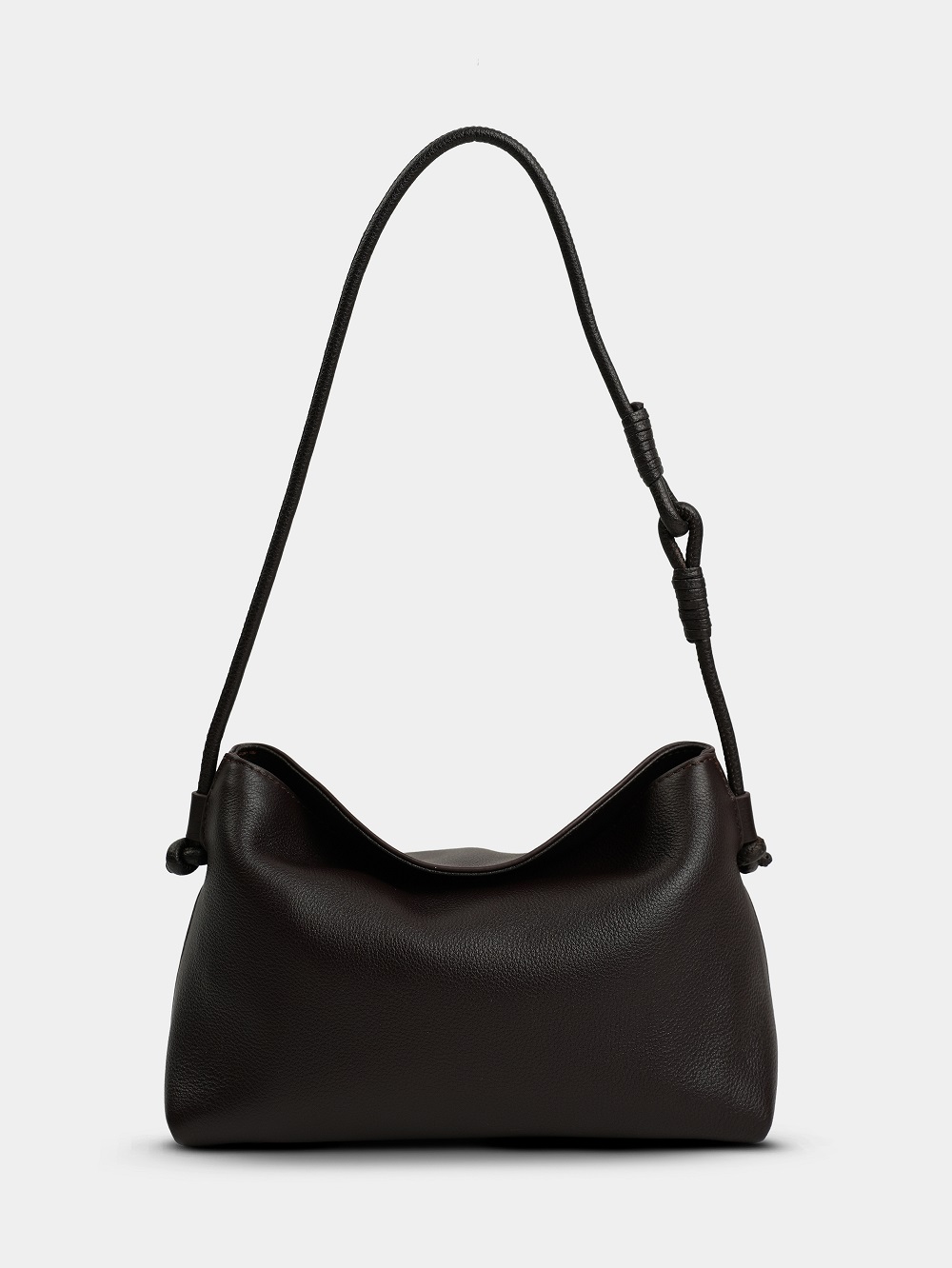 455-67 8836 Сумка хобо женская натуральная кожа Ludor темно-коричневый