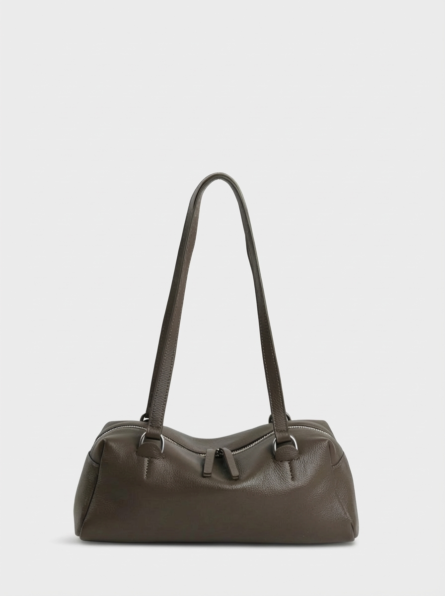 456-68 3713 Сумка доум женская натуральная кожа Ludor темно-коричневый