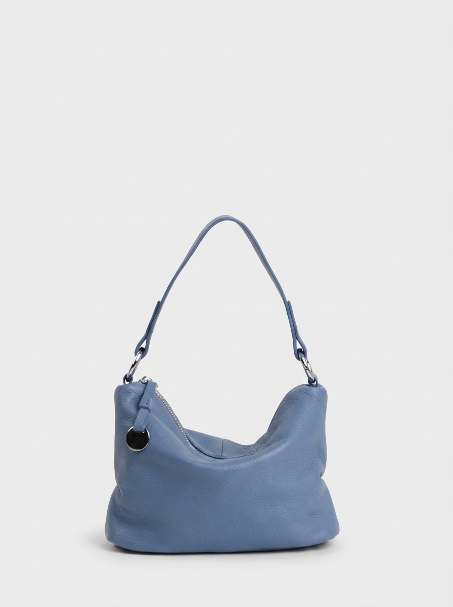 454-73 6661 Сумка хобо женская натуральная кожа Ludor синий