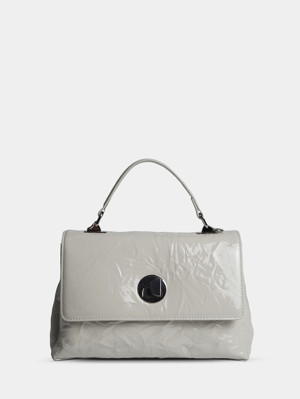 447-33 66-19 Сумка стракчэд женская натуральная кожа Ludor светло-серый