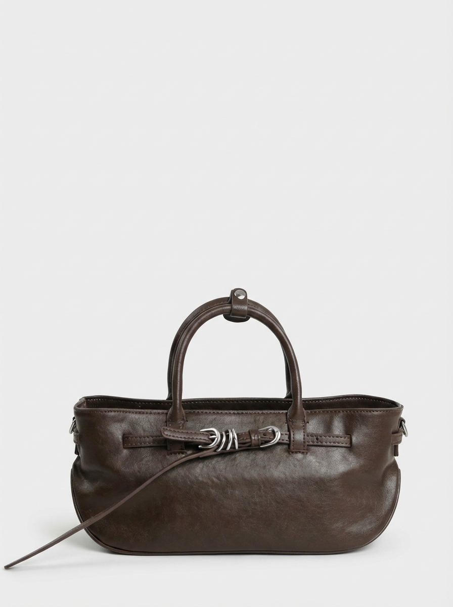 456-72 325 Сумка тоут женская натуральная кожа Ludor темно-коричневый