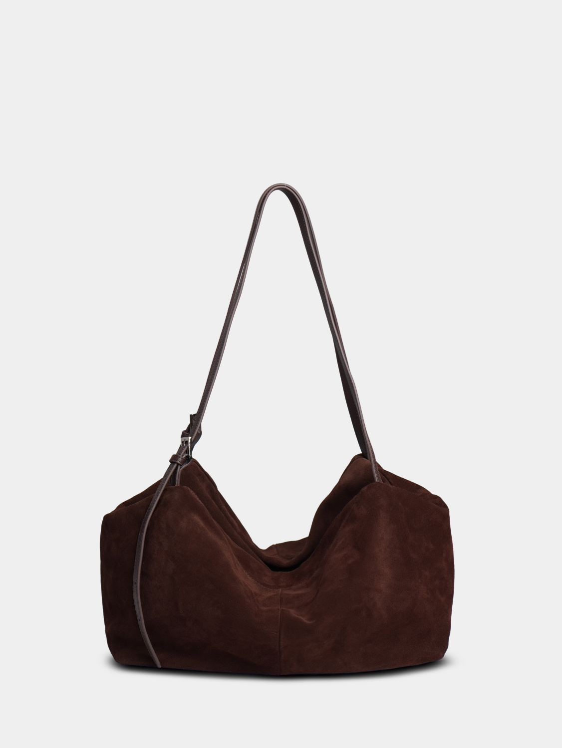 450-86 10-068 Сумка хобо женская замша Ludor темно-коричневый 450-86 10-068 Сумка хобо женская замша Ludor темно-коричневый