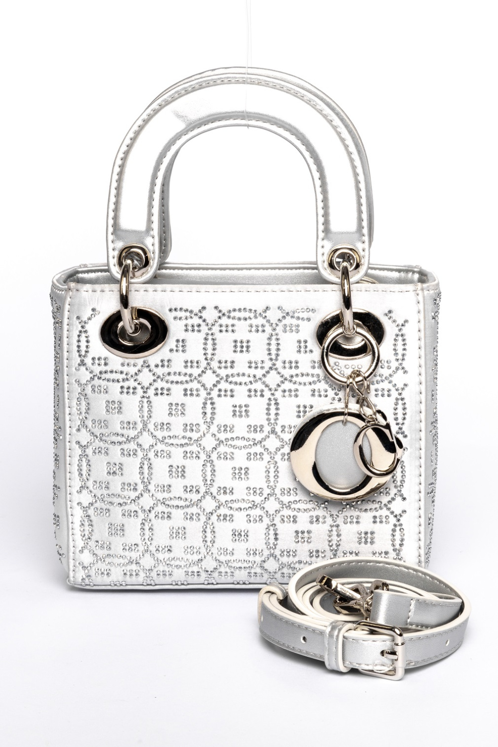 436-83 GD012405122 Сумка стракчэд женская экокожа Chrisbella серебристый 436-83 GD012405122 Сумка стракчэд женская экокожа Chrisbella серебристый