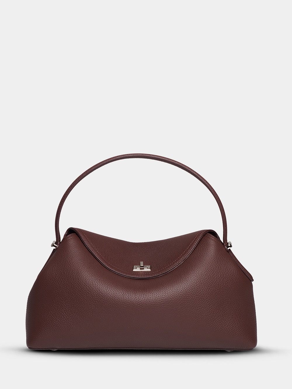 453-28 F9889B Сумка стракчэд женская натуральная кожа Ludor темно-коричневый