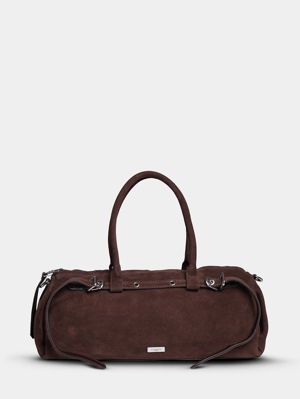 452-58 98420 Сумка доум женская натуральная замша Safenta темно-коричневый