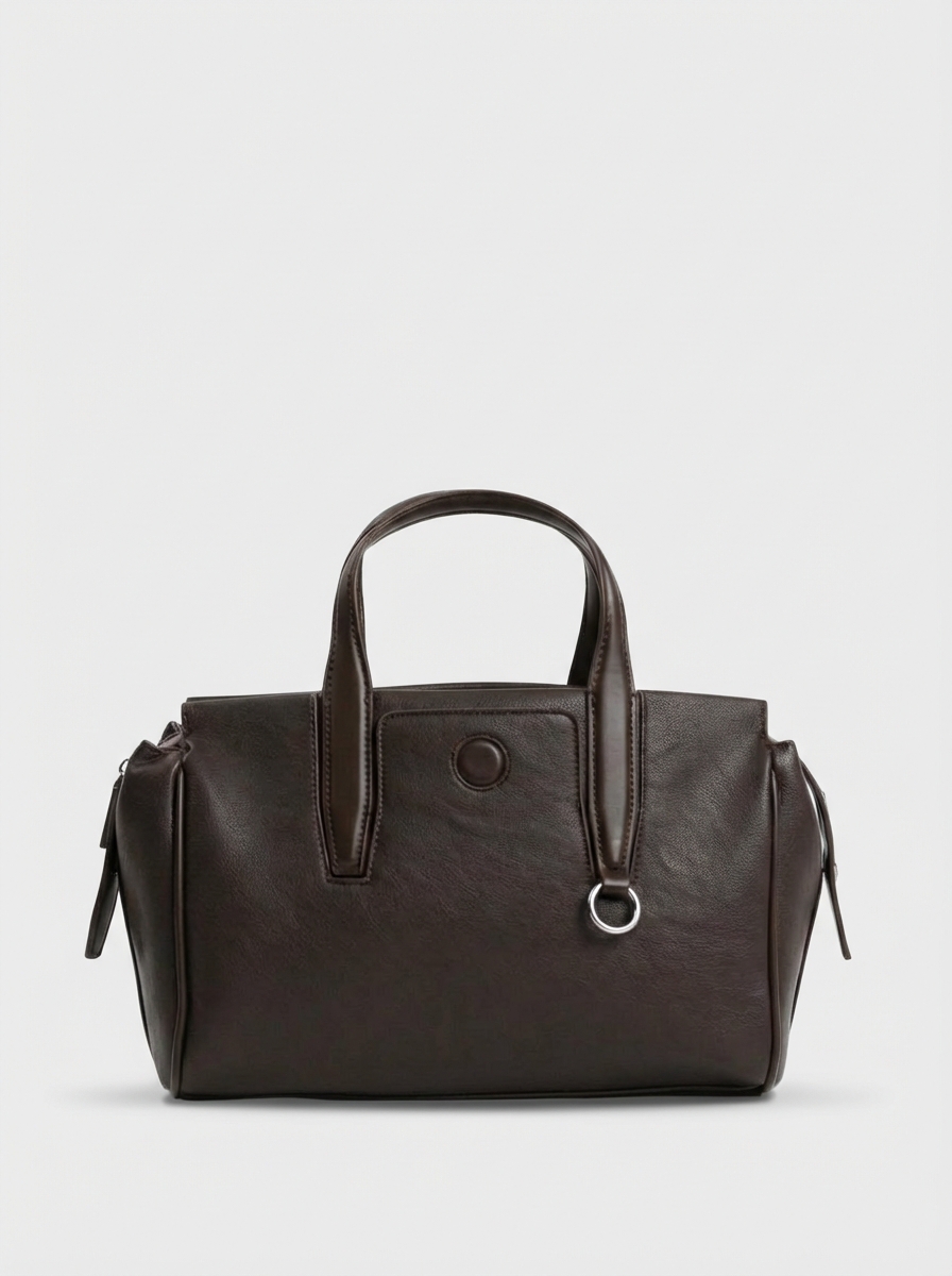 456-22 550286 Сумка тоут женская экокожа Ludor темно-коричневый