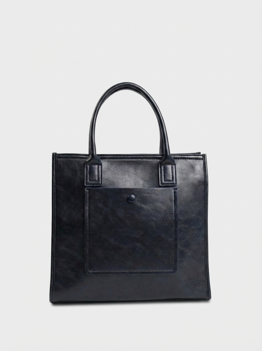 456-11 550273 Сумка тоут женская экокожа Ludor темно-синий