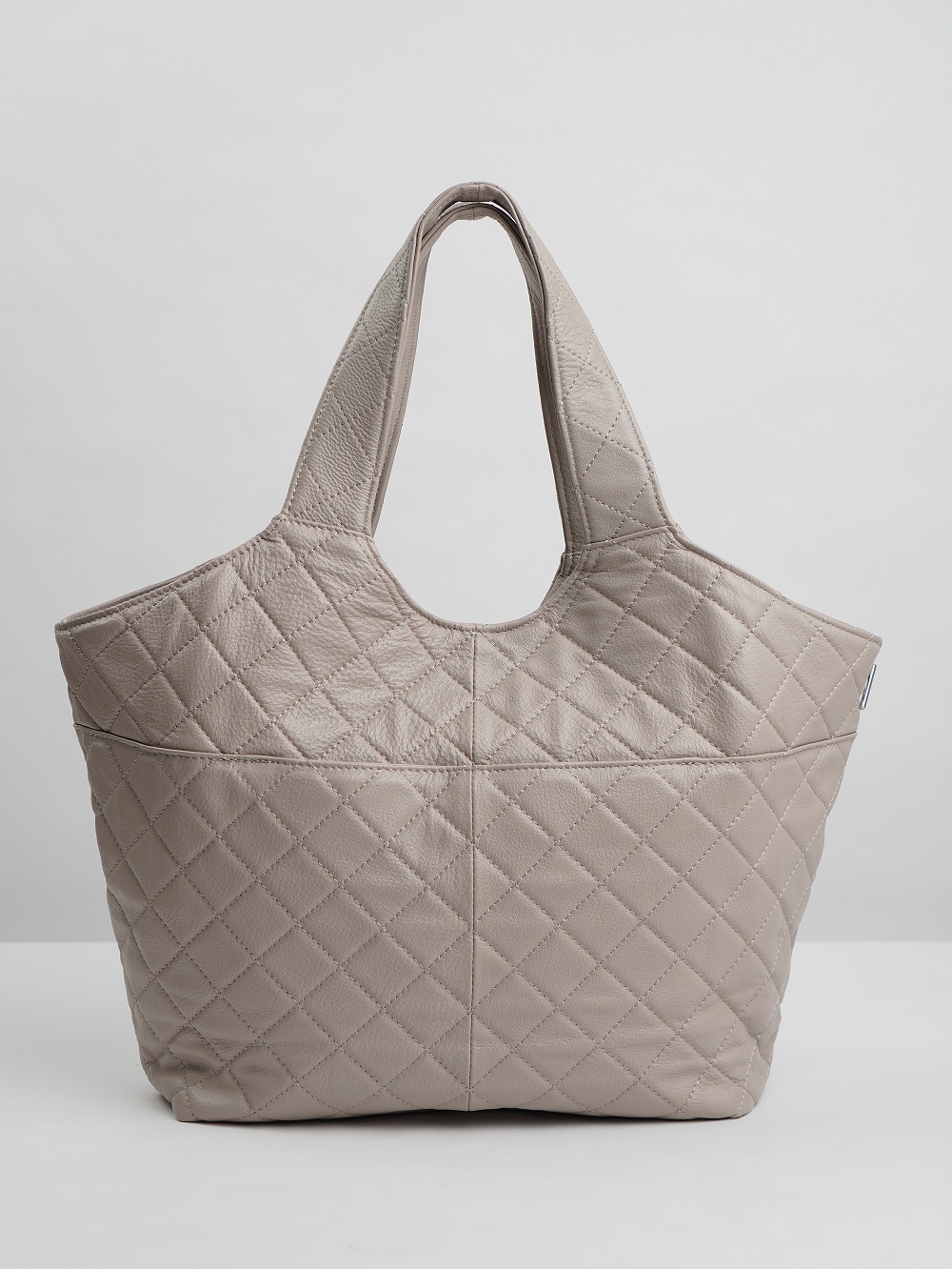 401-67 C0691H Сумка тоут женская натуральная кожа Polina&Eiterou темно-бежевый