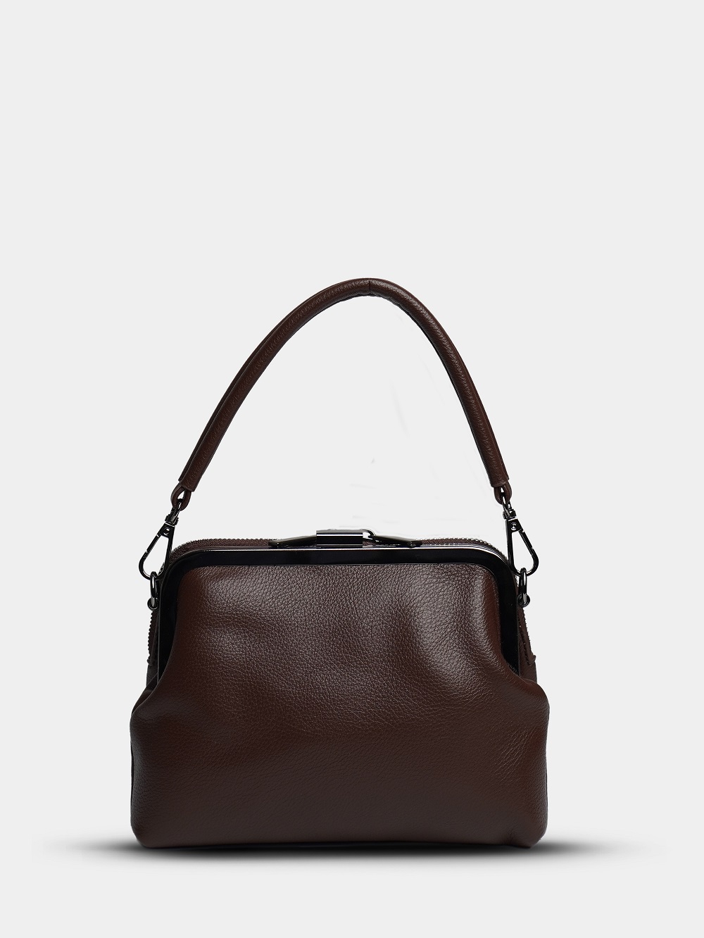 455-47 550227 Сумка фрейм женская экокожа Ludor темно-коричневый