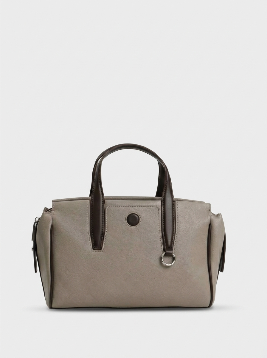 456-20 550286 Сумка тоут женская экокожа Ludor темно-бежевый