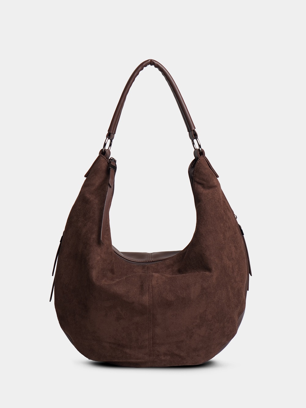 451-42 550237 Сумка хобо женская эко замша Ludor темно-коричневый 451-42 550237 Сумка хобо женская эко замша Ludor темно-коричневый