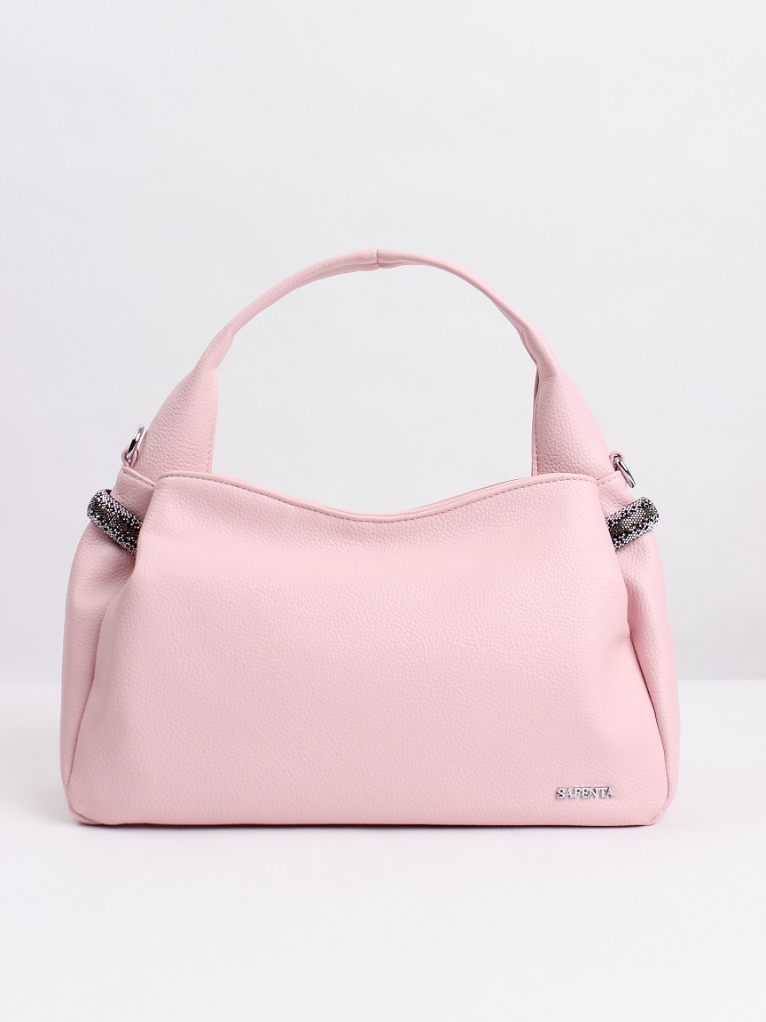 442-52 5250 Сумка хобо женская экокожа Safenta розовый