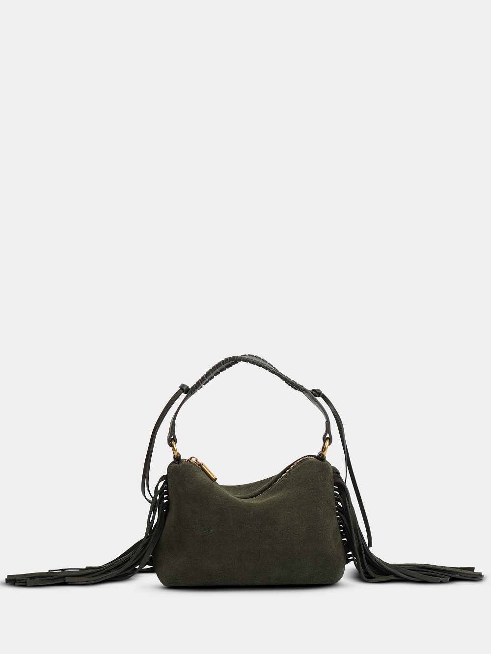 453-95 BD9517 Сумка хобо женская натуральная замша Ludor зеленый