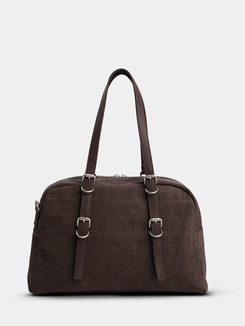 455-24 550229 Сумка доум женская эко нубук Ludor темно-коричневый