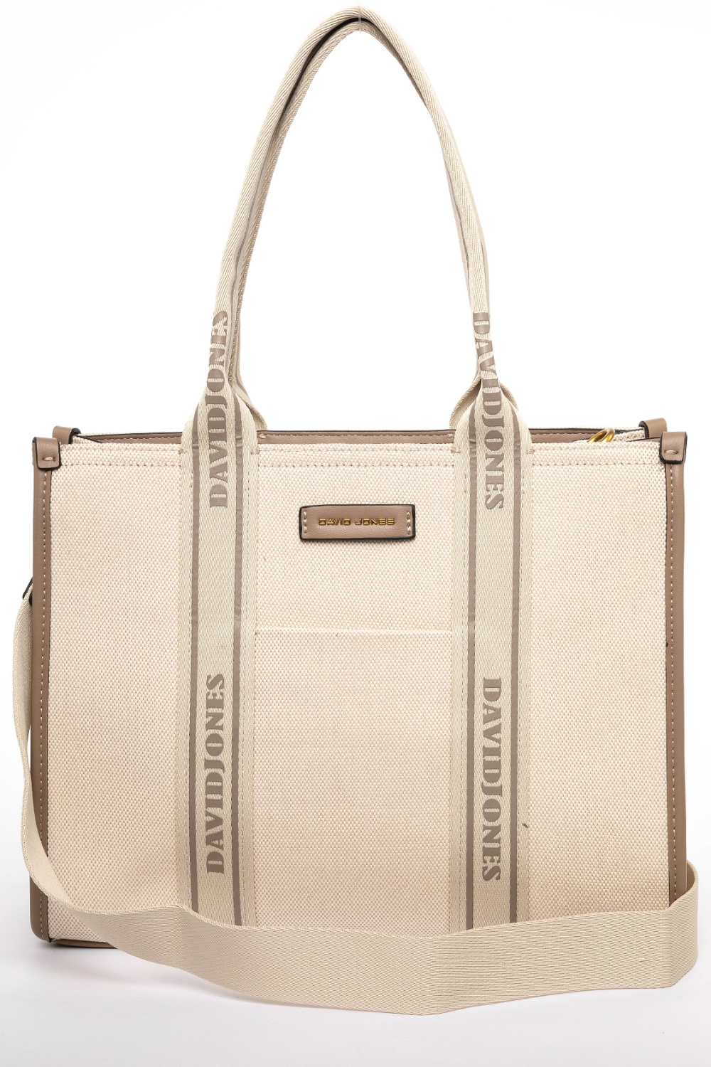 445-45 СМ7460 Сумка тоут женская текстиль David Jones молочно-бежевый 445-45 СМ7460 Сумка тоут женская текстиль David Jones молочно-бежевый