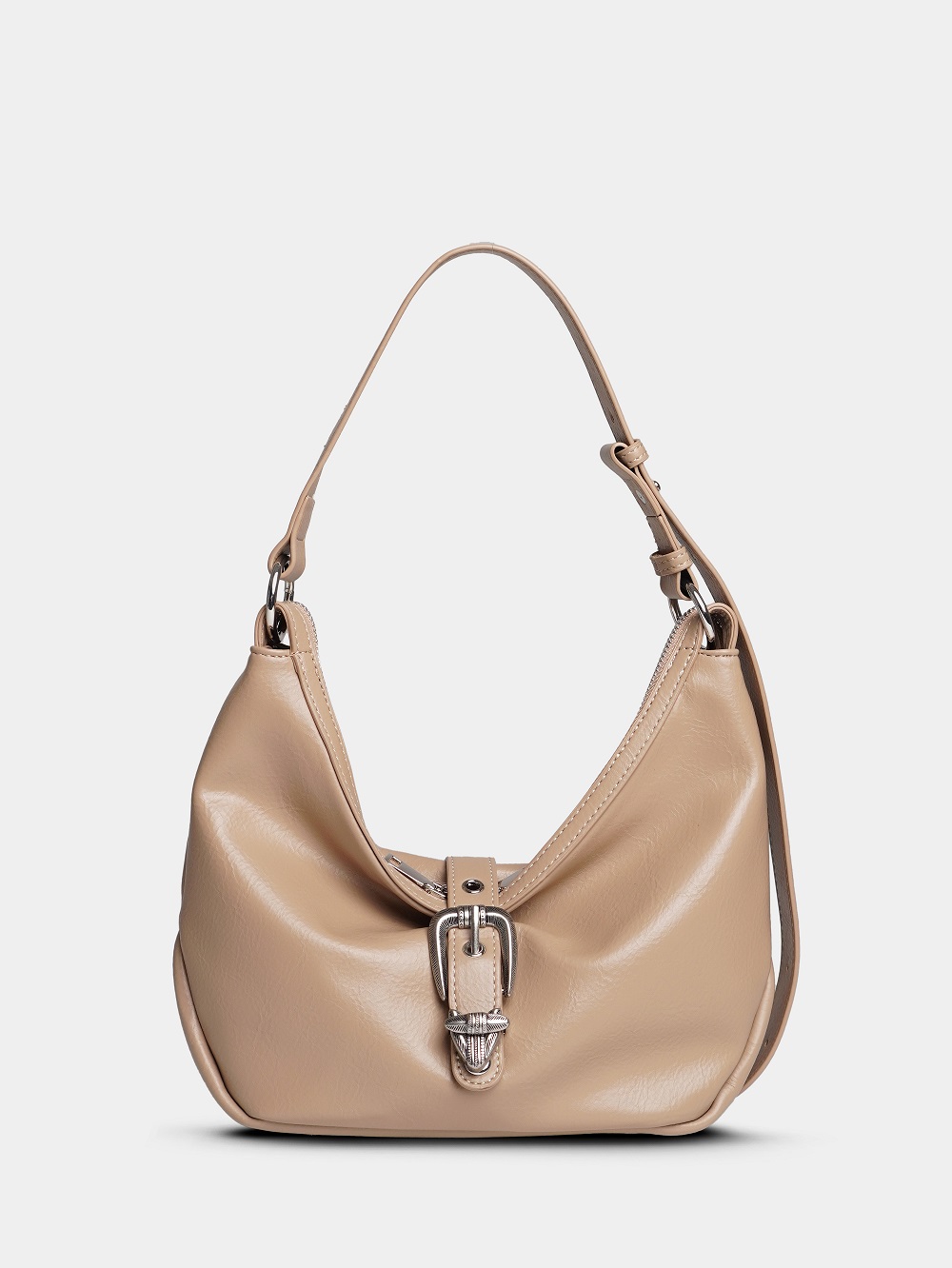 440-97 881095 Сумка хобо женская экокожа Ludor светло-бежевый