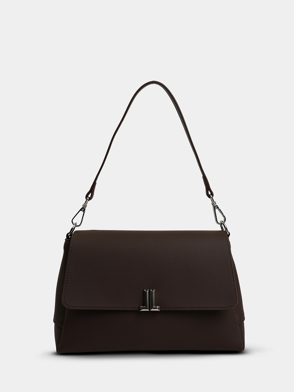 456-42 83360 Сумка Флап женская натуральная кожа Ludor темно-коричневый