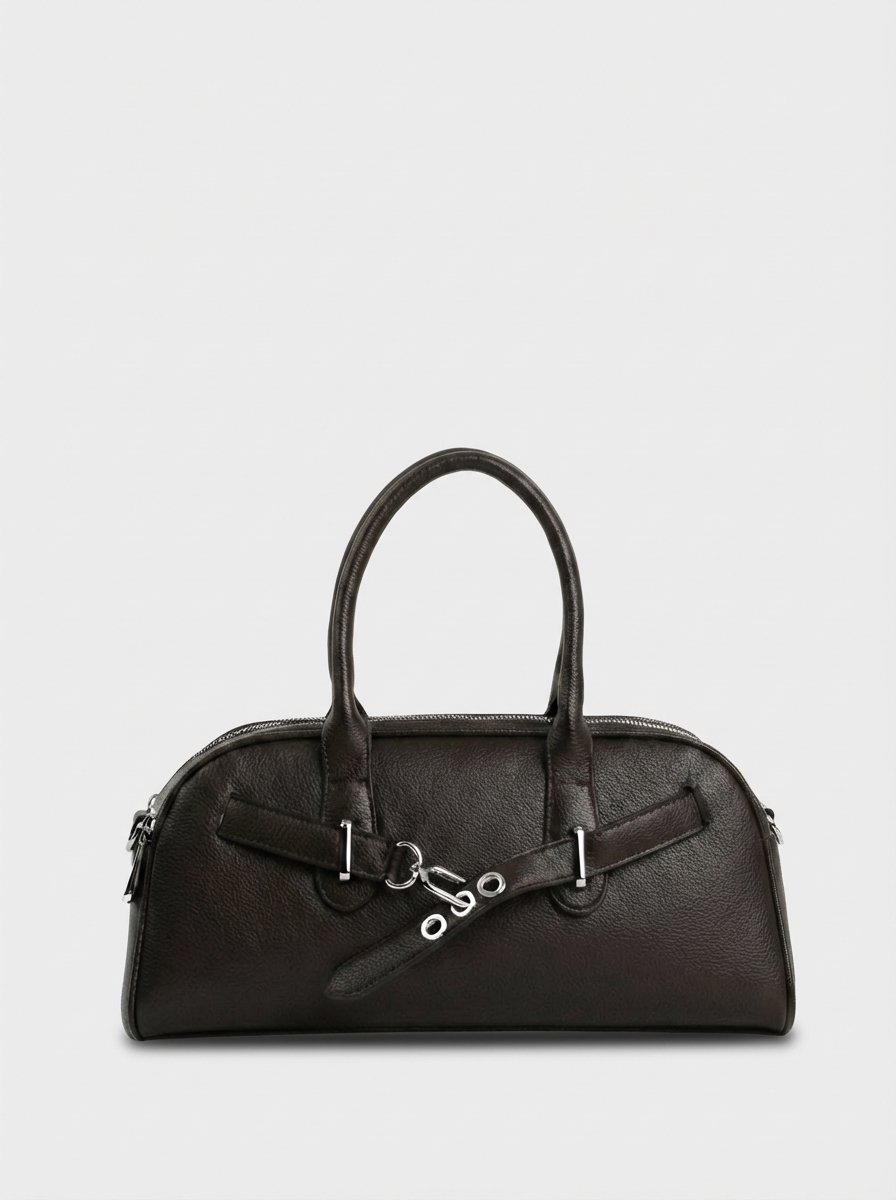 457-05 51134 Сумка доум женская экокожа Safenta темно-коричневый