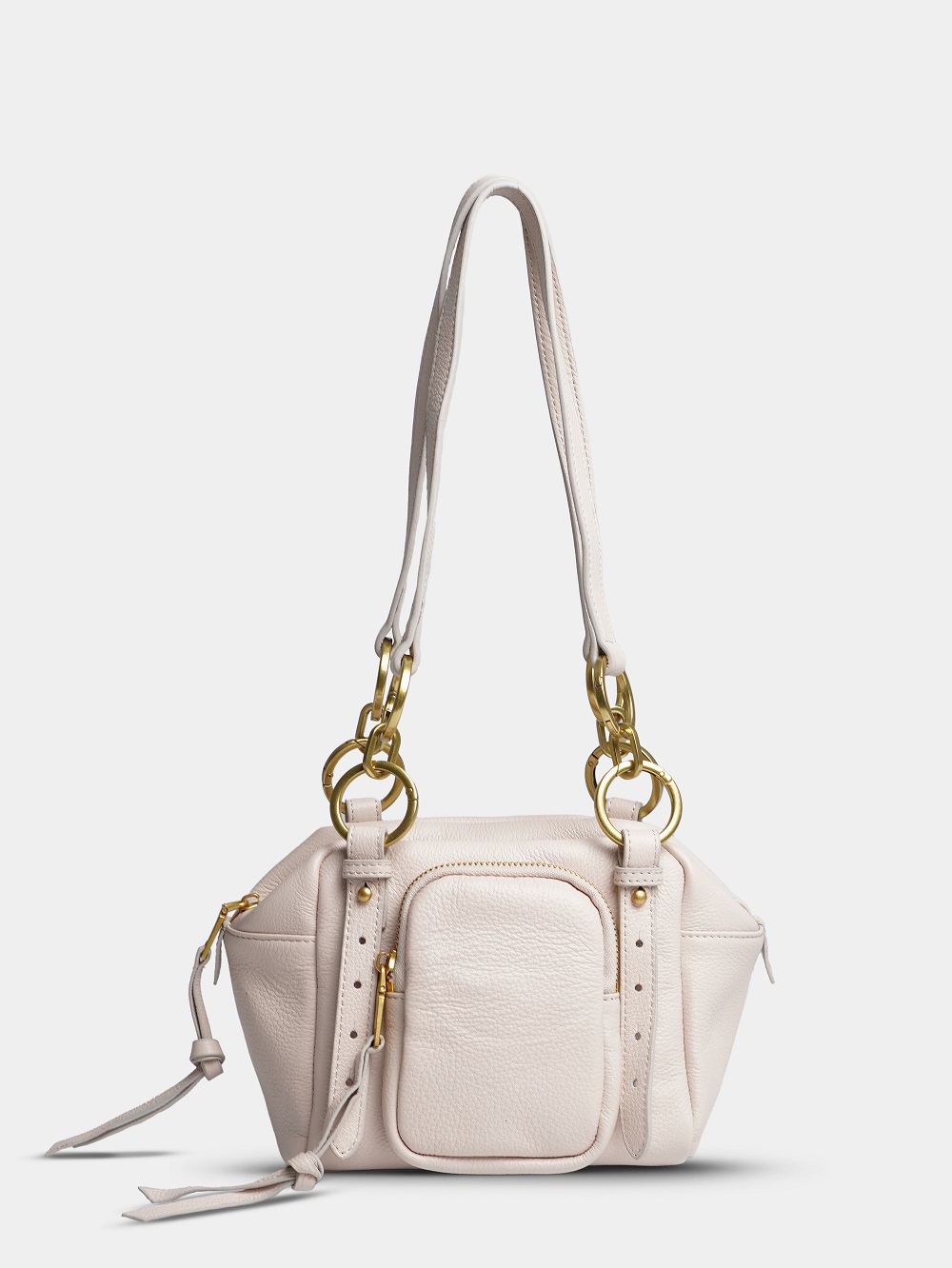 фото 449-68 8176 Сумка куб женская натуральная кожа Ludor молочный