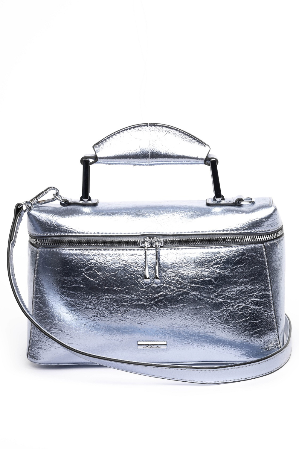 444-12 28164 Сумка стракчэд женская экокожа Safenta серебристый 444-12 28164 Сумка стракчэд женская экокожа Safenta серебристый