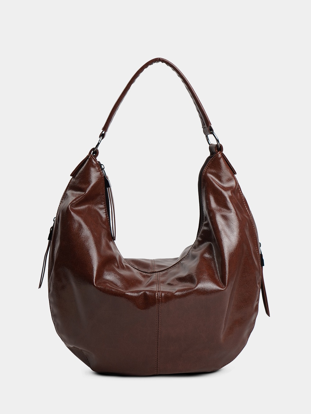 455-36 550237 Сумка хобо женская экокожа Ludor коричневый