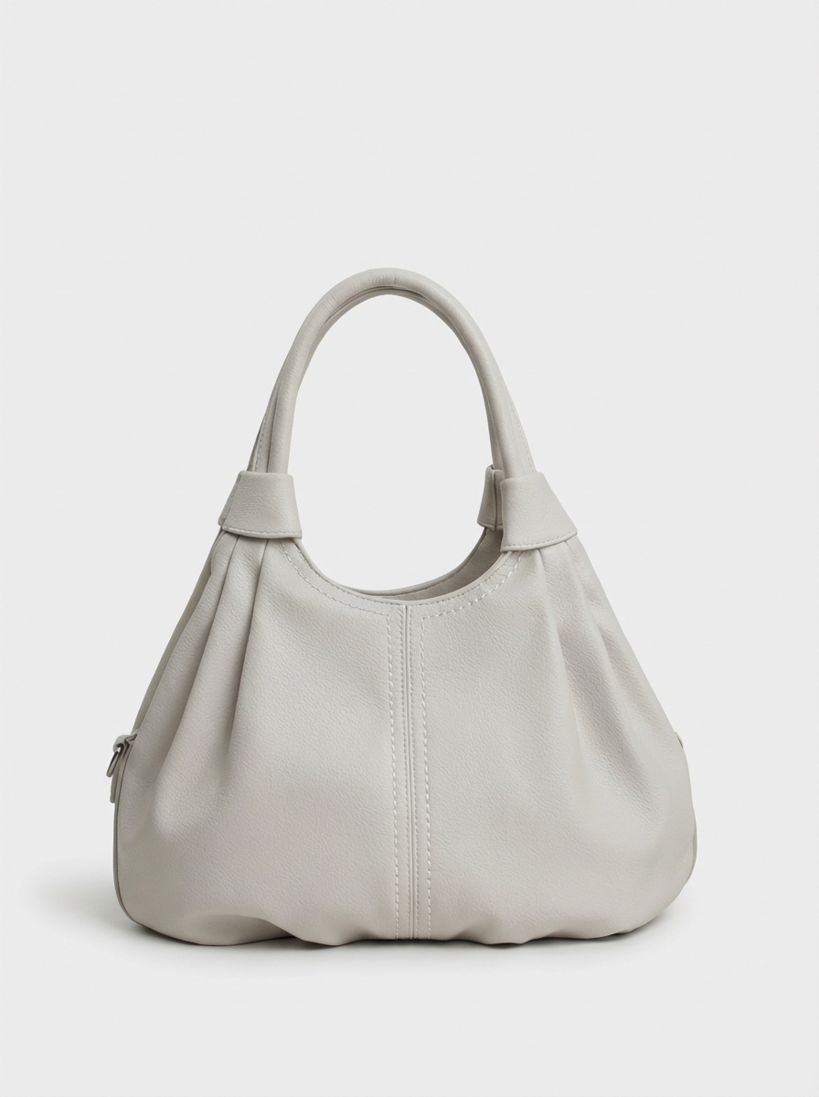 456-31 550249 Сумка хобо женская экокожа Ludor светло-бежевый