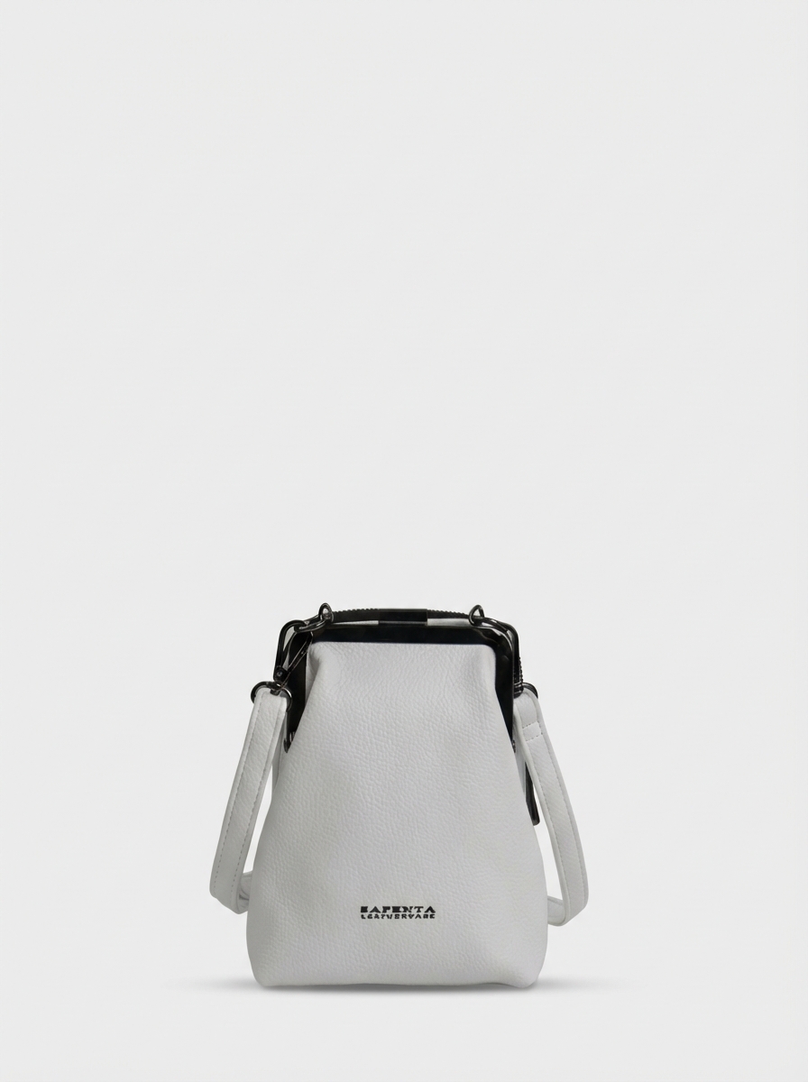 456-99 29133-9 Сумка фрейм женская экокожа Safenta белый