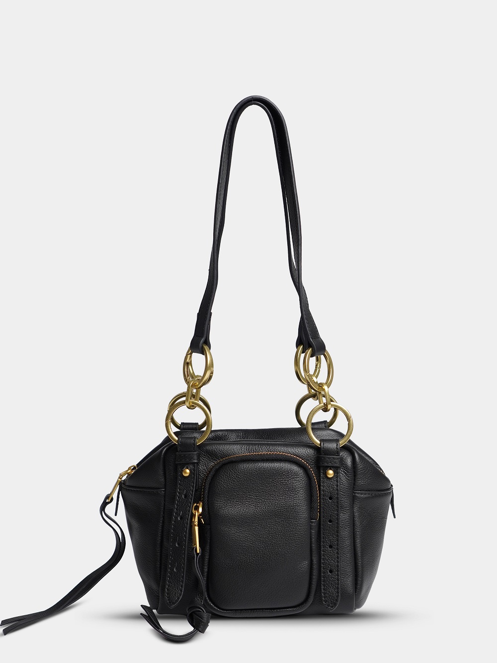 449-66 8176 Сумка куб женская натуральная кожа Ludor черный фото 449-66 8176 Сумка куб женская натуральная кожа Ludor черный