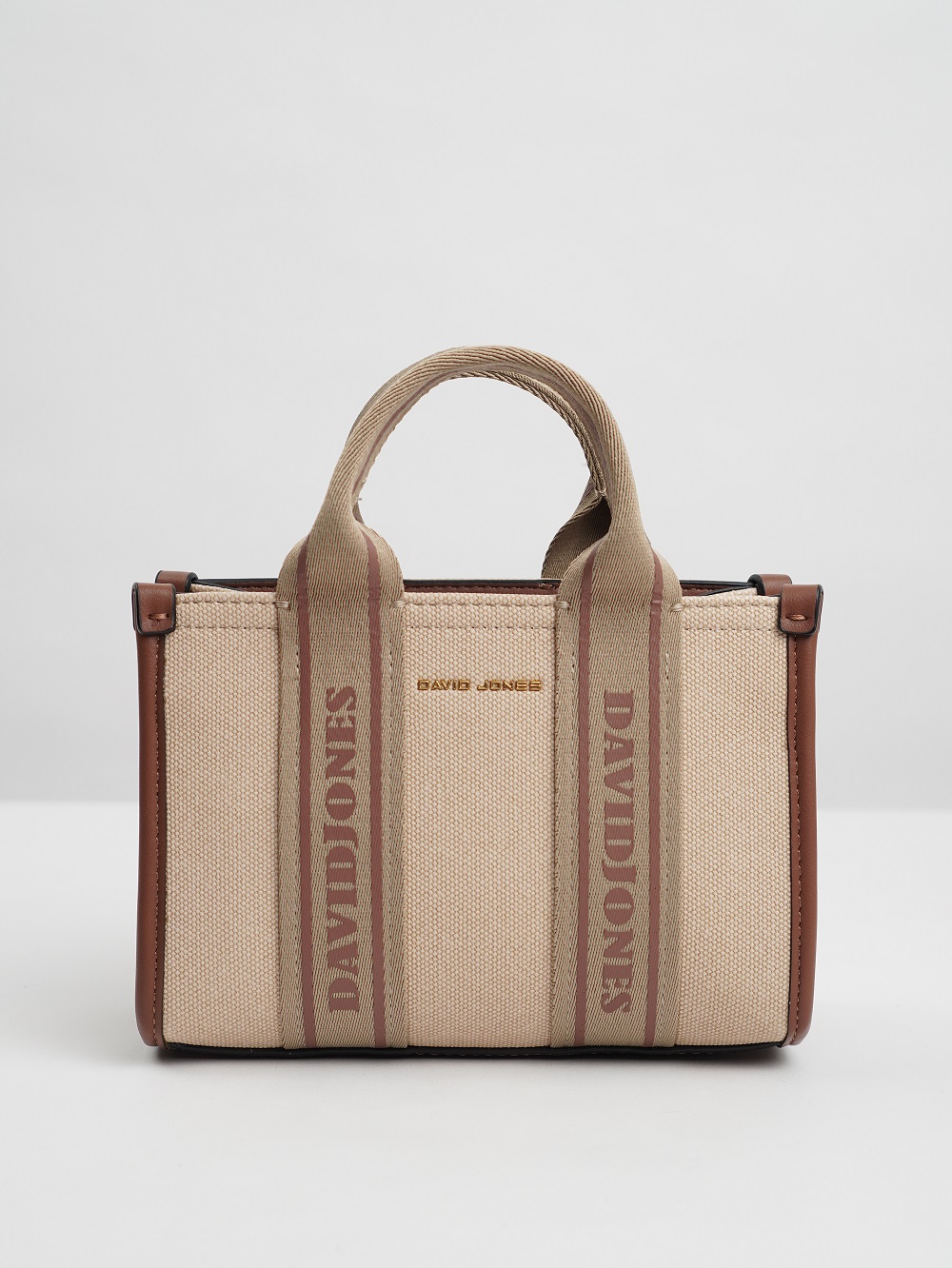 фото 445-49 СМ7459 Сумка кросс-боди женская текстиль David Jones молочно-коричневый
