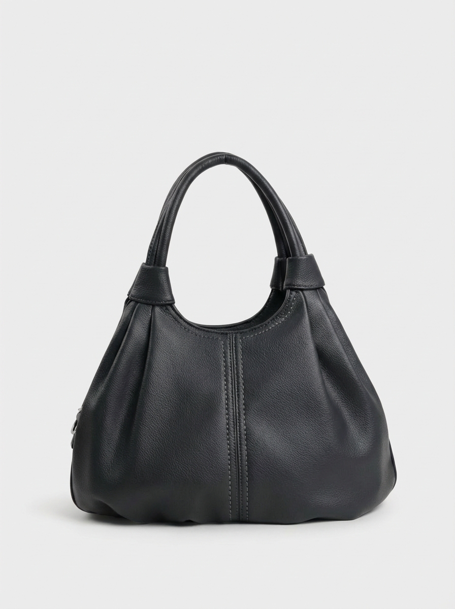 456-33 550249 Сумка хобо женская экокожа Ludor темно-серый