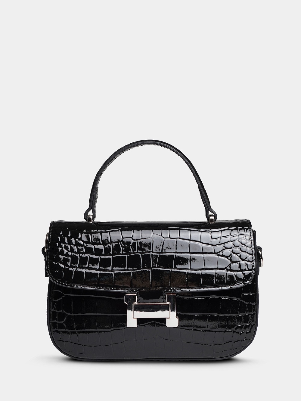 443-64 2086 Сумка стракчэд женская натуральная кожа Ludor черный