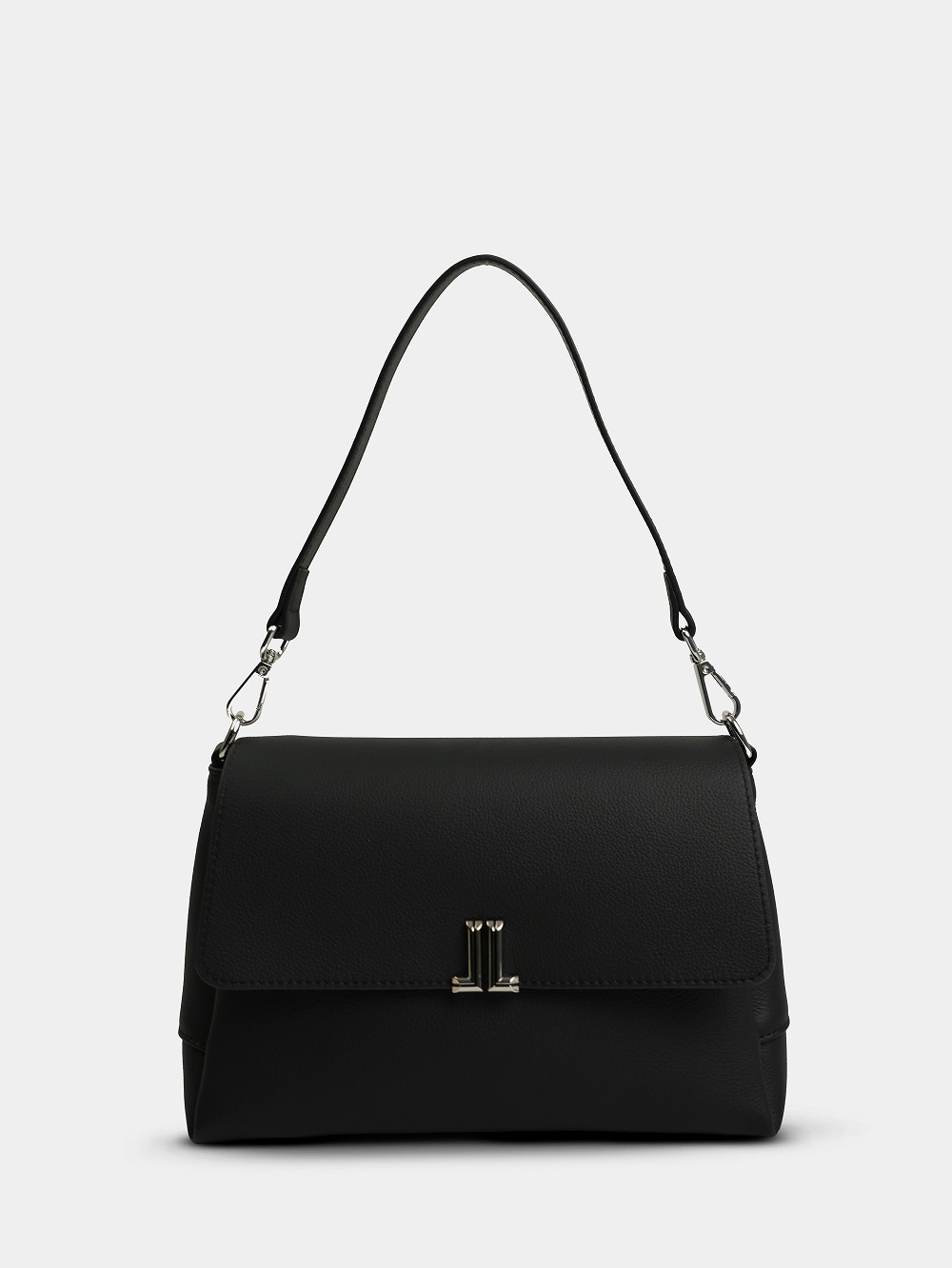 456-41 83360 Сумка Флап женская натуральная кожа Ludor черный