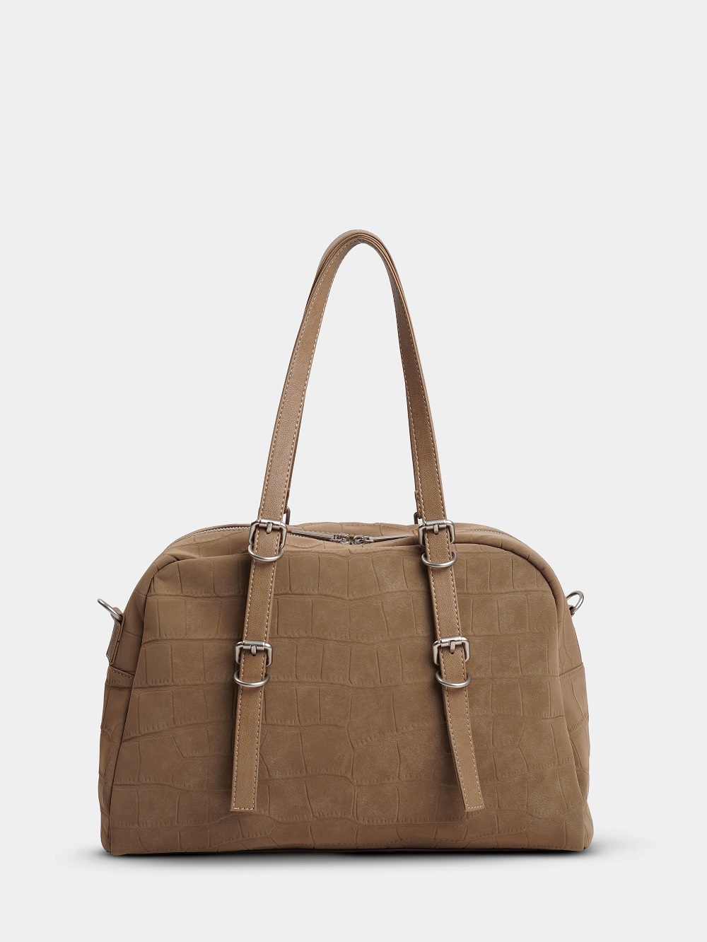 455-25 550229 Сумка доум женская эко нубук Ludor темно-бежевый