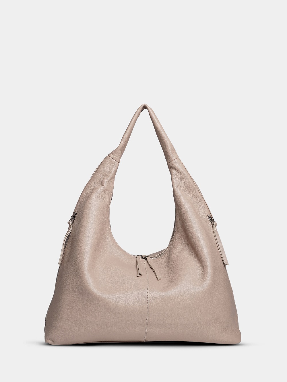 451-83 8512 Сумка хобо женская натуральная кожа Ludor серо-бежевый 451-83 8512 Сумка хобо женская натуральная кожа Ludor серо-бежевый