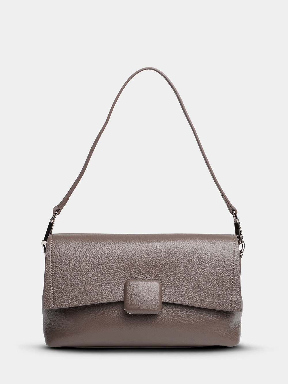 фото 453-37 6016-1 Сумка кросс-боди женская натуральная кожа Ludor серый-бежевый