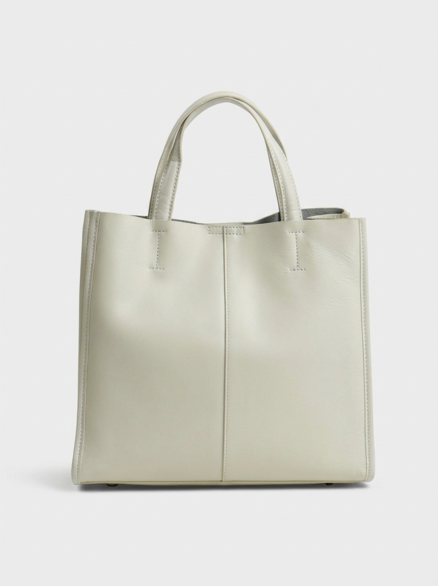 455-77 219 Сумка тоут женская натуральная кожа Ludor светло-бежевый