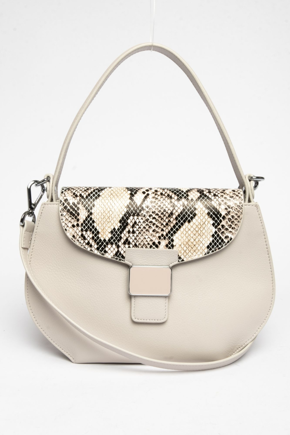 фото 422-93 Y1690-1 Сумка кросс-боди женская натуральная кожа Ludor светло-серый