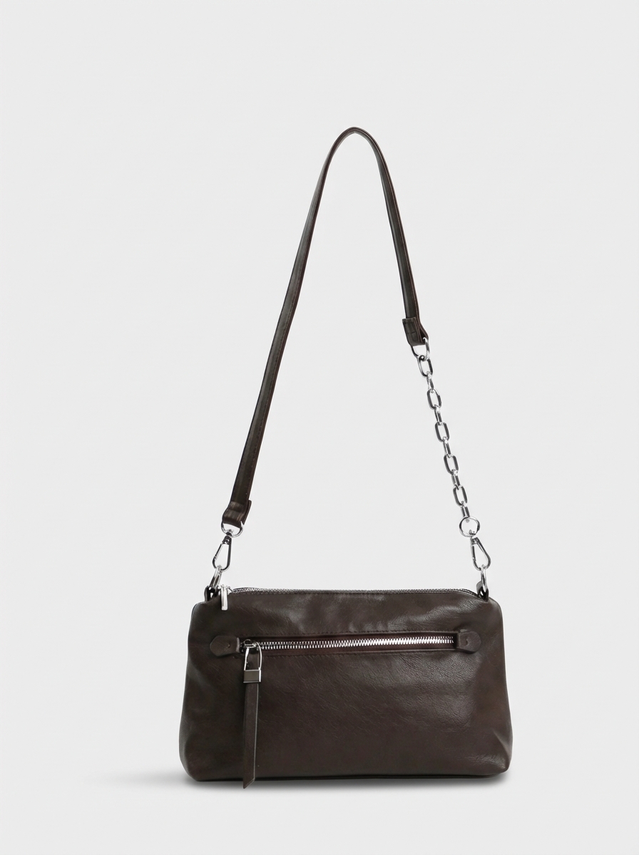 фото 456-14 550275 Сумка кросс-боди женская экокожа Ludor темно-коричневый