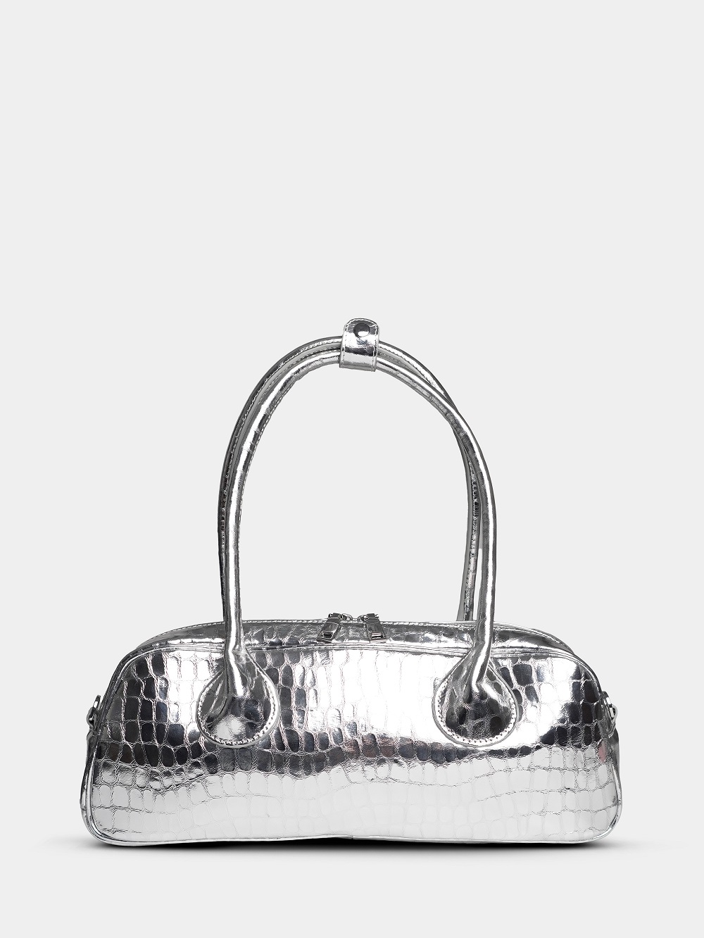 443-59 23039 Сумка доум женская натуральная кожа Ludor серебристый 443-59 23039 Сумка доум женская натуральная кожа Ludor серебристый