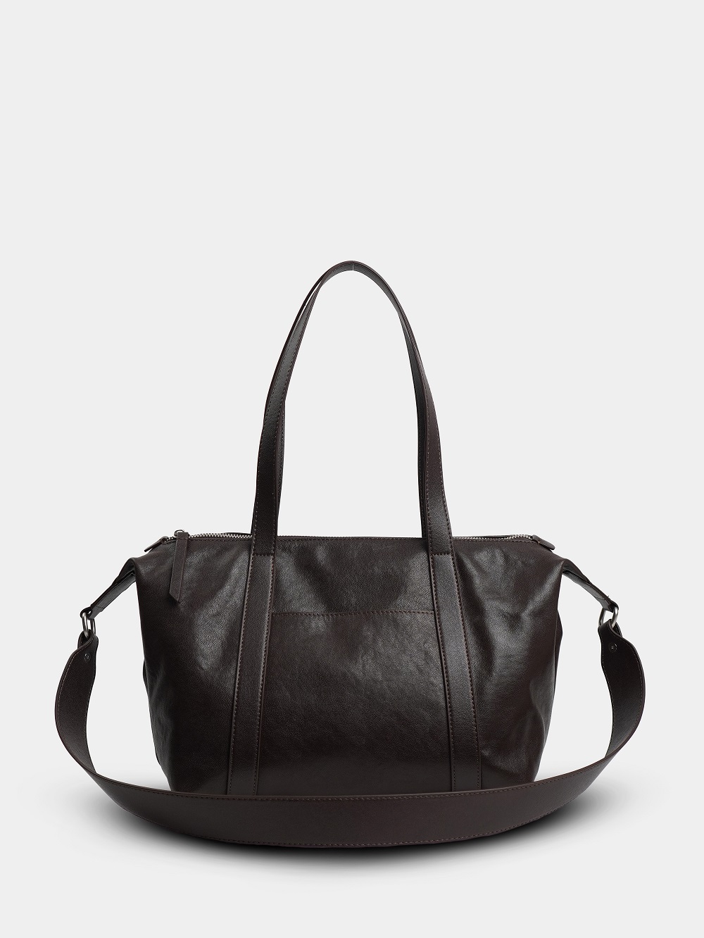 фото 455-65 9227 Сумка шоппер женская натуральная кожа Ludor темно-коричневый