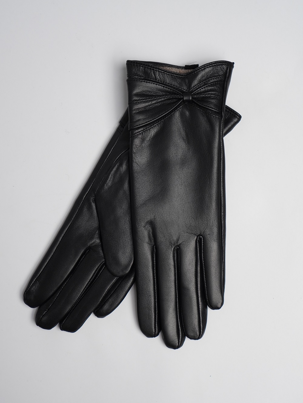 фото 449-19 3566(9) Перчатки женские натуральная кожа  черный