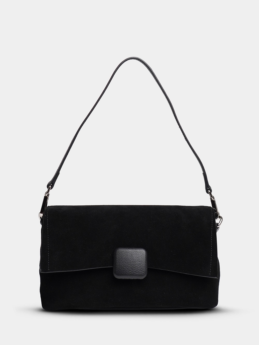 453-33 6016-2 Сумка кросс-боди женская натуральная замша Ludor черный фото 453-33 6016-2 Сумка кросс-боди женская натуральная замша Ludor черный
