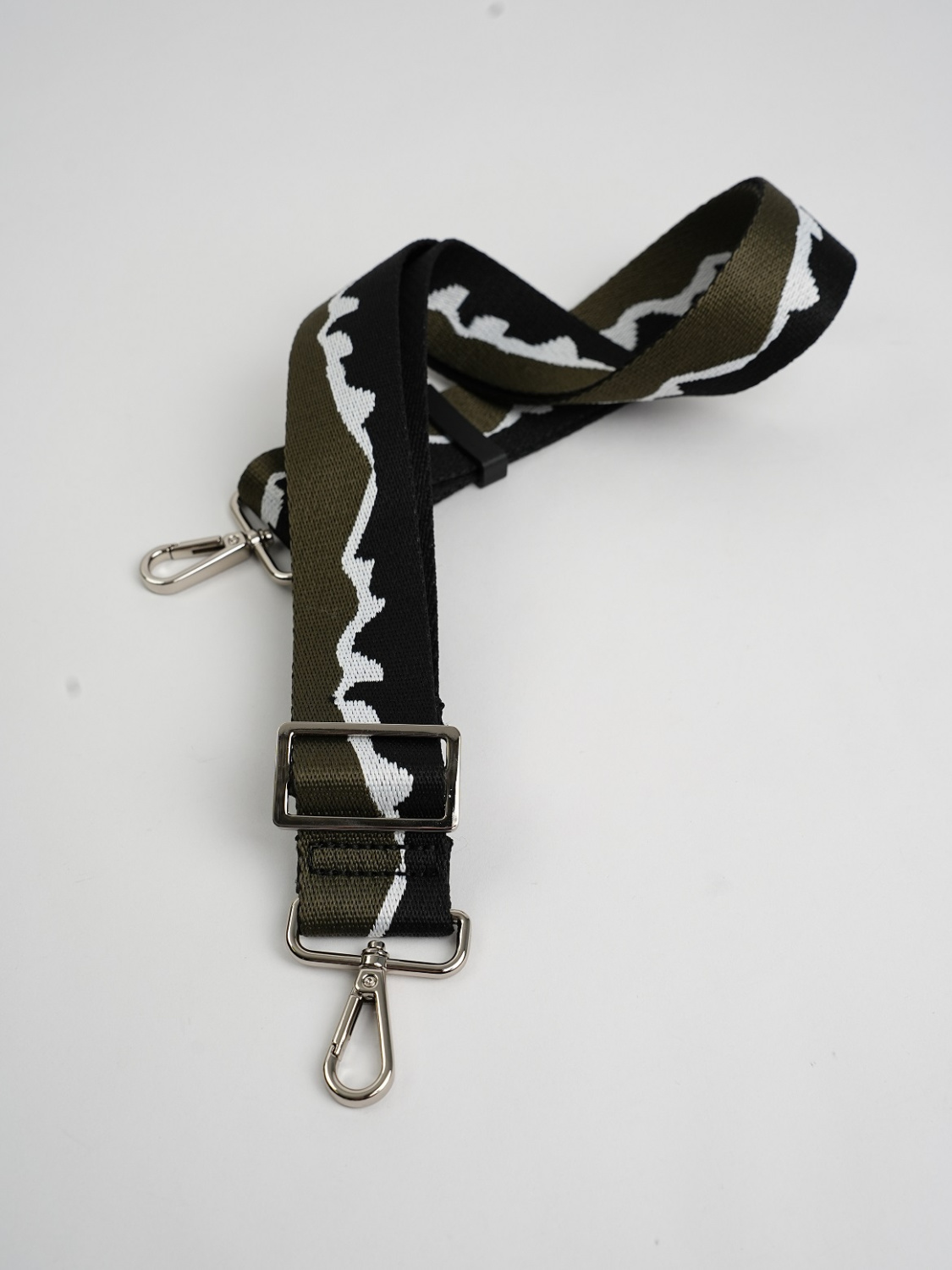 фото 456-36 ремень текст Ремень для сумки Ludor черный-хаки