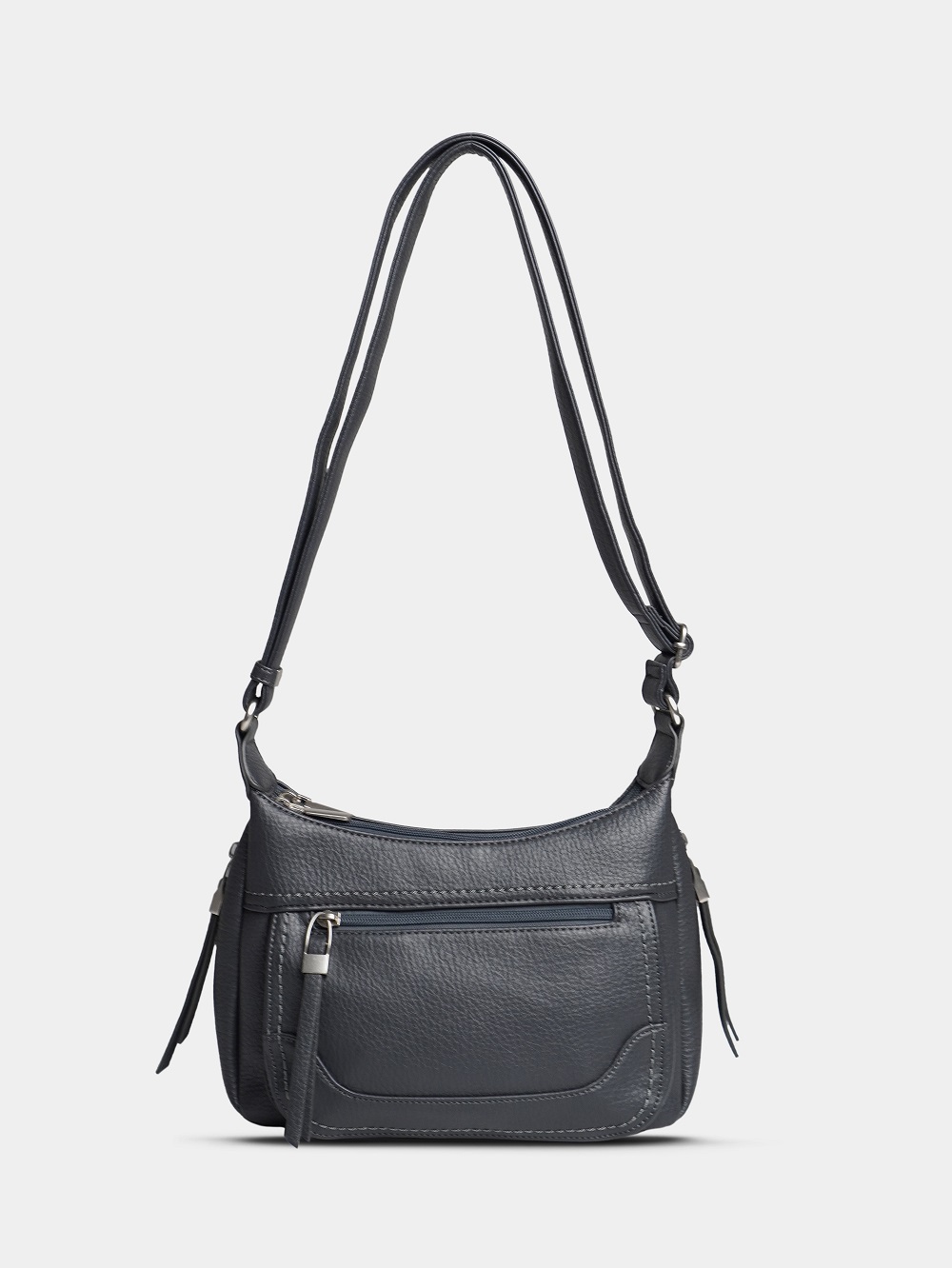 451-60 550233 Сумка кросс-боди женская экокожа Ludor серый фото 451-60 550233 Сумка кросс-боди женская экокожа Ludor серый