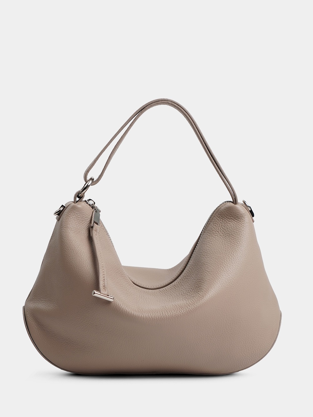 454-13 7771 Сумка хобо женская натуральная кожа Ludor темно-бежевый