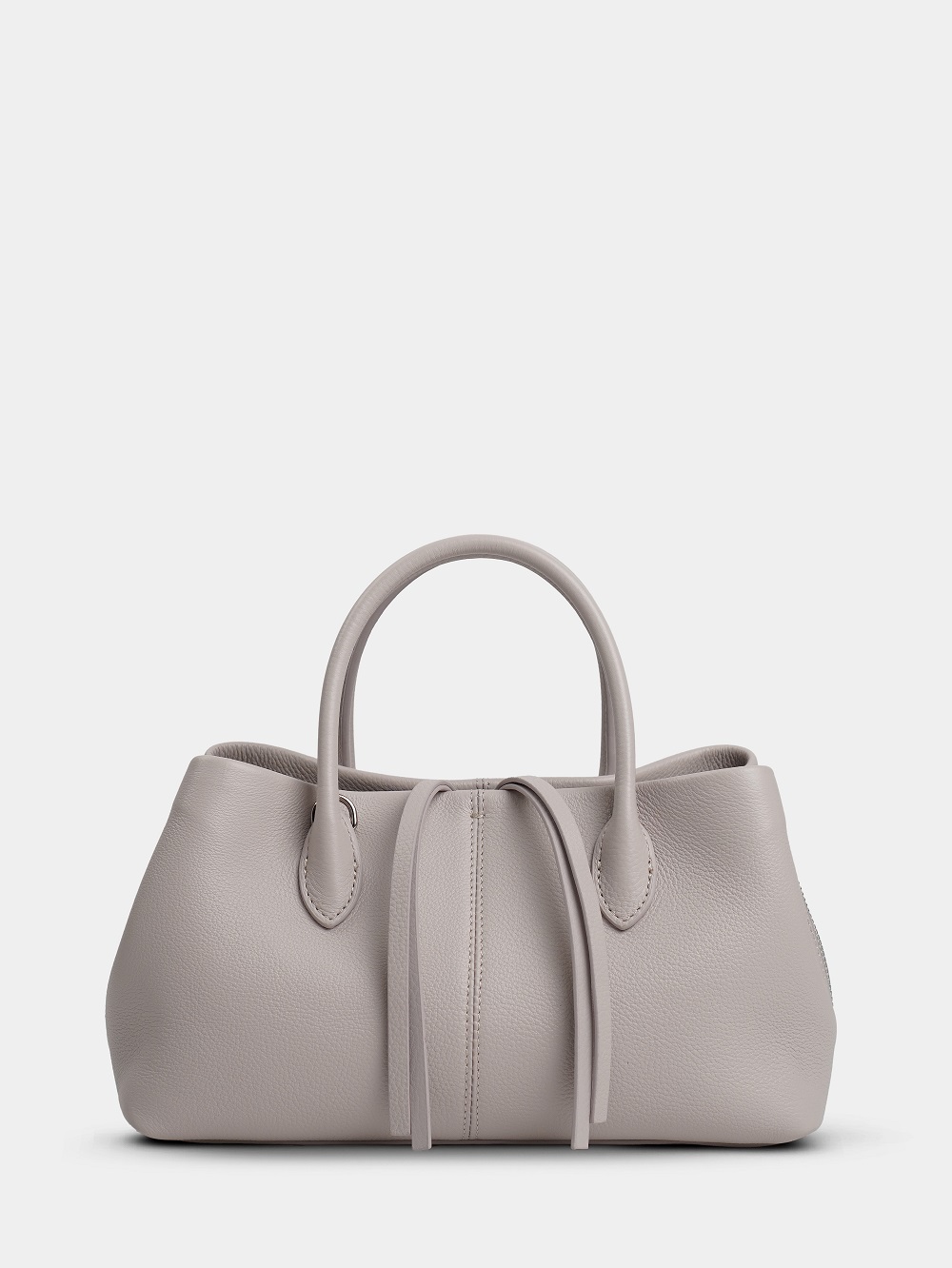 455-62 3669 Сумка тоут женская натуральная кожа Ludor светло-серый