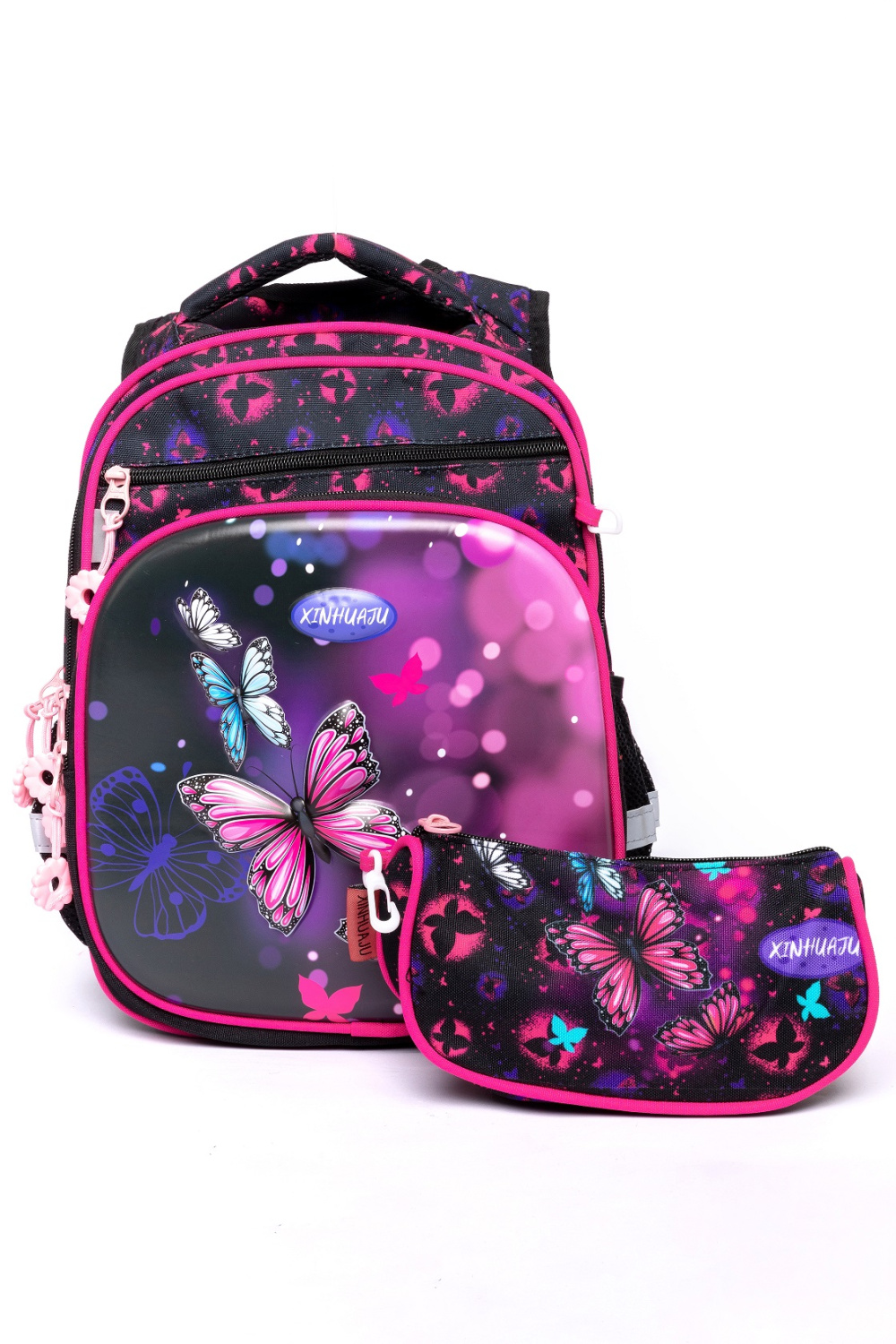 фото 431-70 1610 бабочки Ранец для девочки De-Gosa (bf) черный