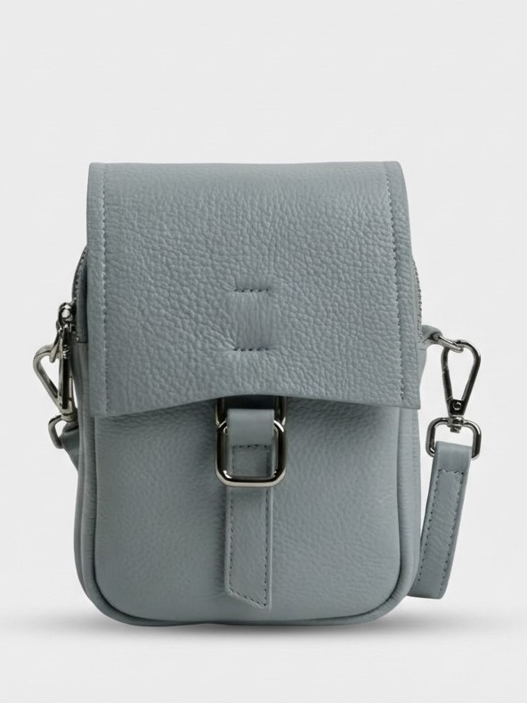 фото 454-76 788 Сумка кросс-боди женская натуральная кожа Ludor голубой